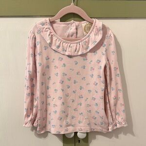 The Beaufort Bonnet Company Pima Ramona Ruffle Collar Shirt Print I'd Pick You